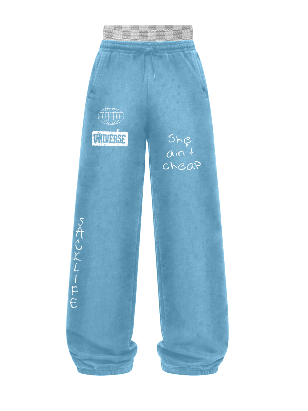 Saggy Baby Blue Sweat Suit             (Top n Bottom)