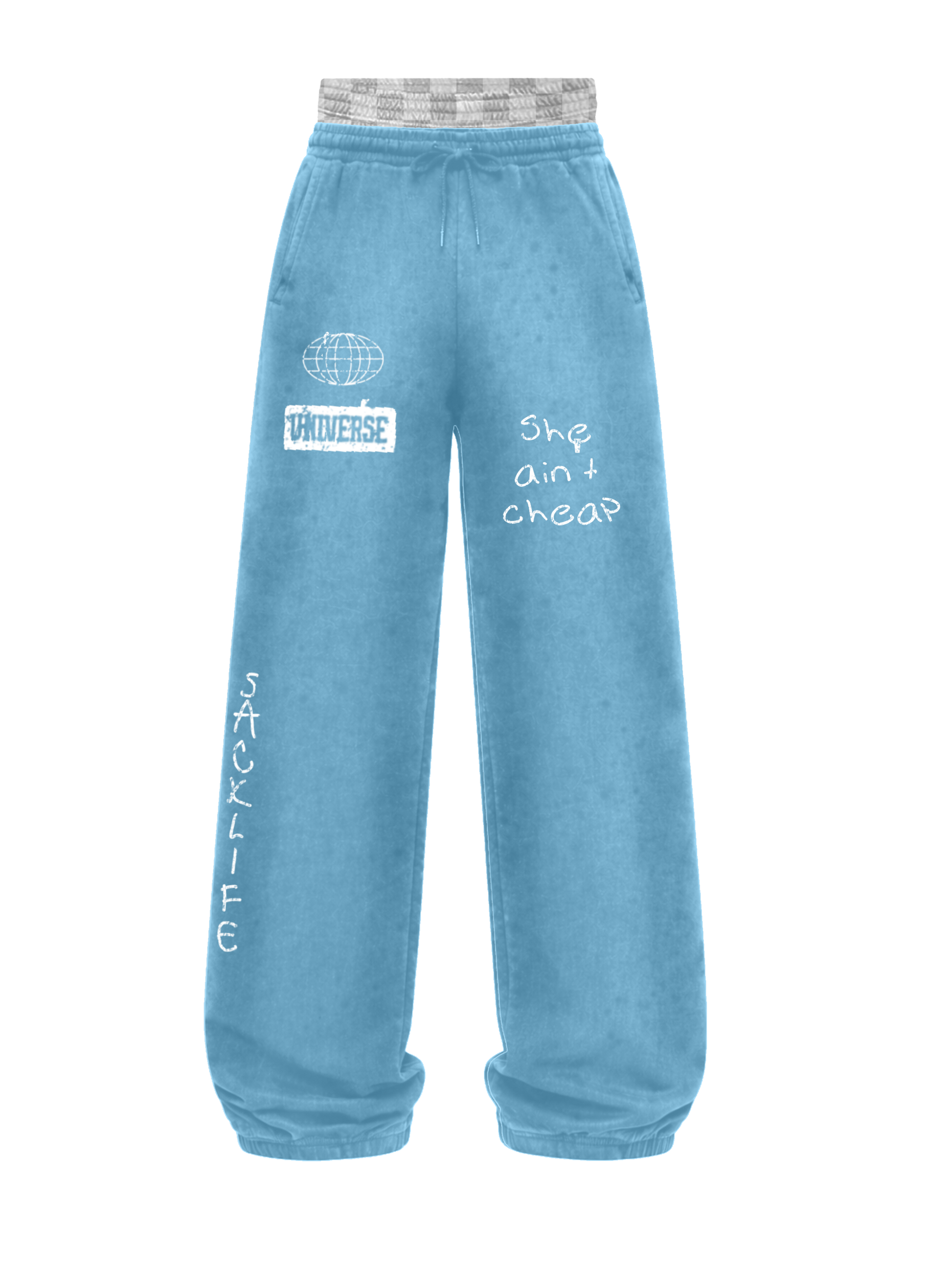 Saggy Baby Blue Sweat Suit             (Top n Bottom)