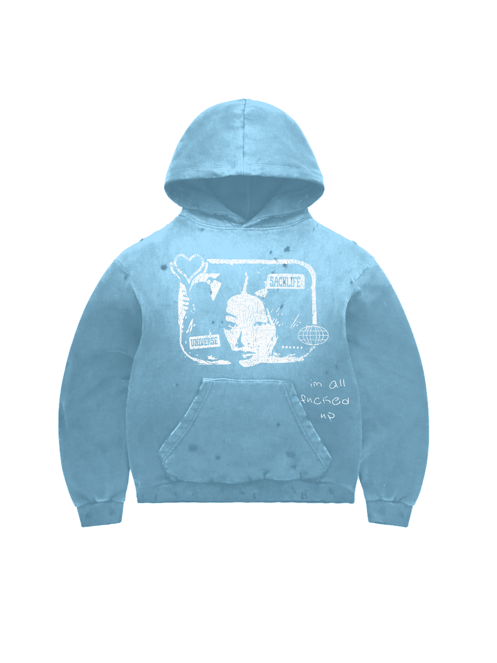 Saggy Baby Blue Sweat Suit             (Top n Bottom)