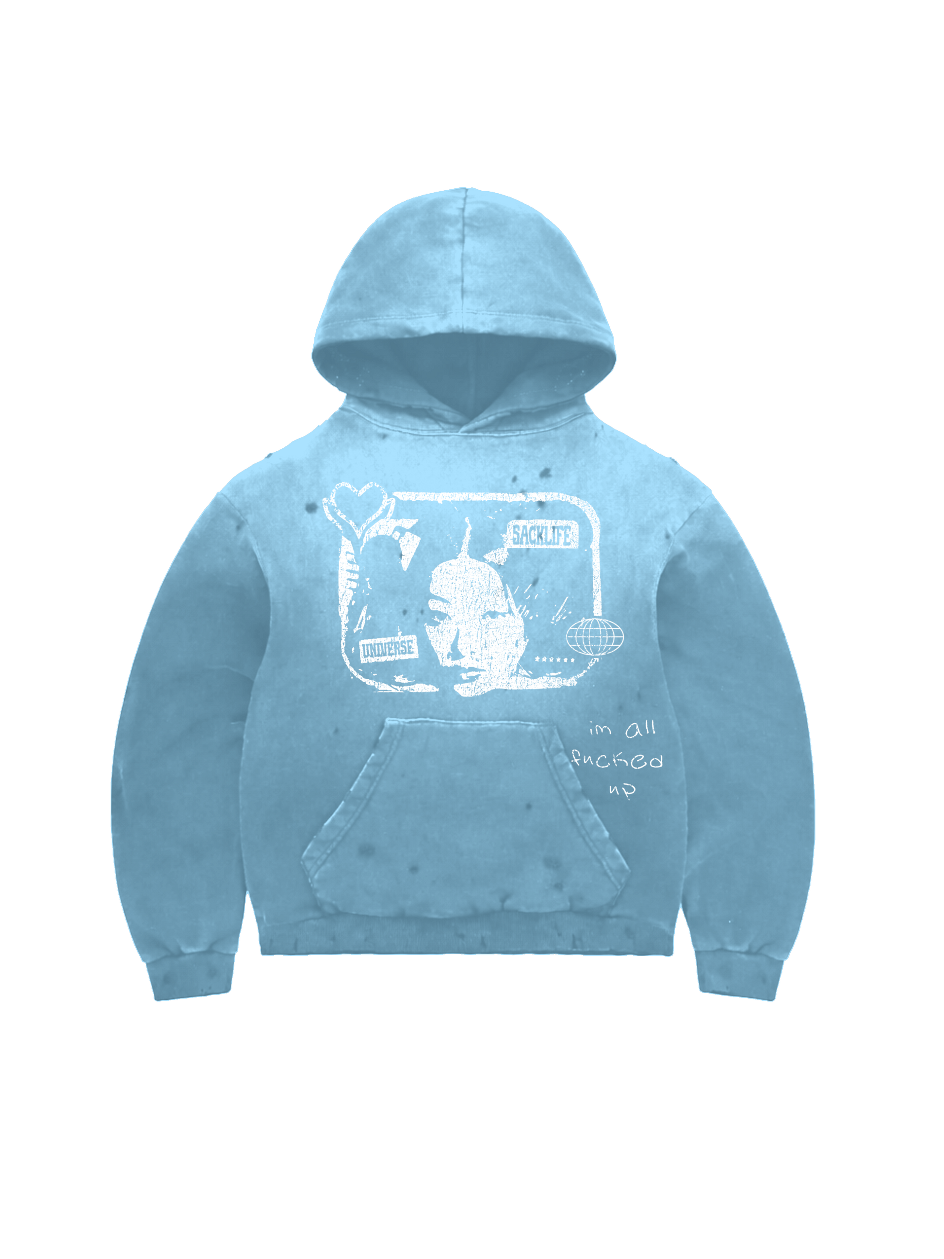 Saggy Baby Blue Sweat Suit             (Top n Bottom)