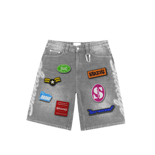 Gray Denim Shorts